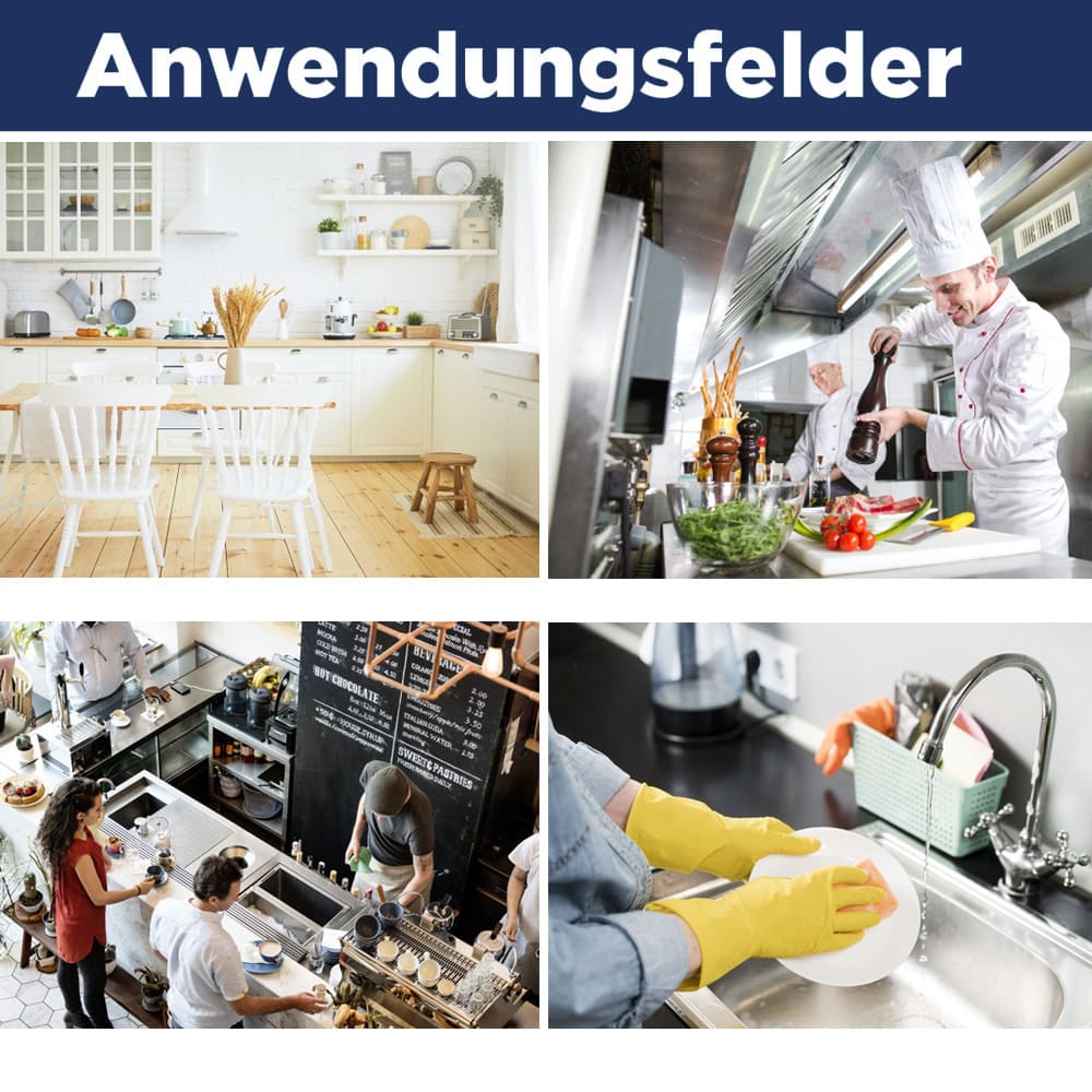 CleaningBox 5-in-1 Kompostierbare ReadyWipes Gastronomie & Küche 50er Nachfüllpackung Grün, 30x30 cm