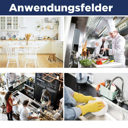 CleaningBox 5-in-1 Kompostierbare ReadyWipes Gastronomie & Küche 50er Nachfüllpackung Grün, 30x30 cm