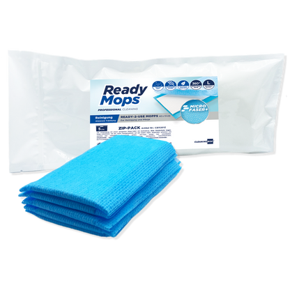 CleaningBox ReadyMops L Allzweck Reichweite 35 m², 42x13 cm, blau, 5er ZIP-Pack