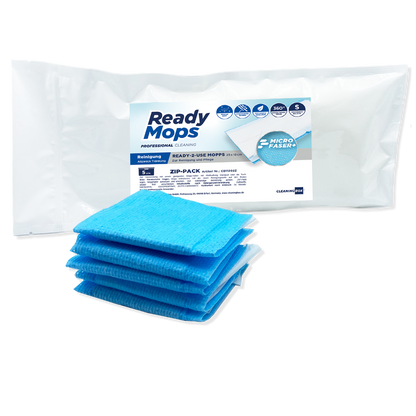 CleaningBox ReadyMops S Allzweck Reichweite 20 m², 25x13 cm, blau, 5er ZIP-Pack