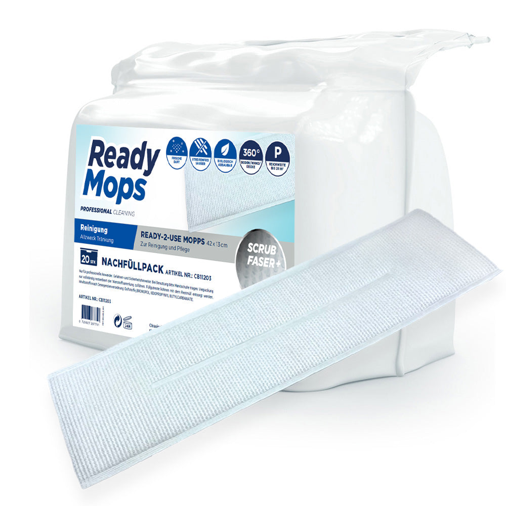 CleaningBox ReadyMops P Allzweck Reichweite 20 m², 42x13 cm, weiß, 20er Spenderbox