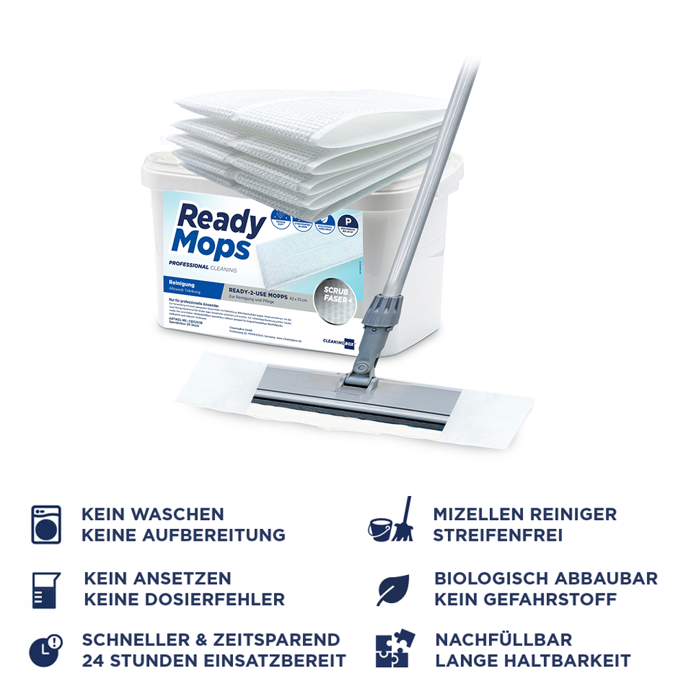 CleaningBox ReadyMops P Allzweck Reichweite 20 m², 42x13 cm, weiß, 20er Spenderbox